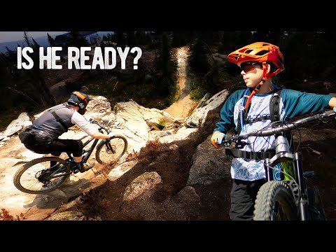 Taking my kid down Pinkbike Academy's RACE COURSE 🙈