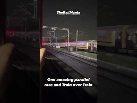 One amazing Parallel Train Race