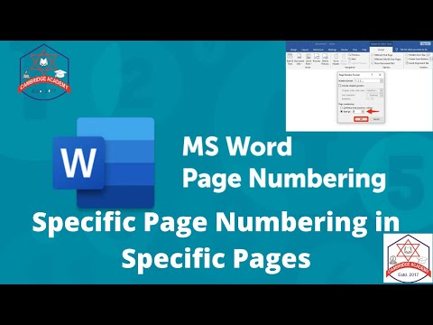 How to do different Page Numbering in different pages of same files on Microsoft Word?