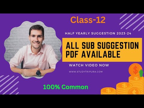 Class 12 half yearly suggestion pdf available 2023-24