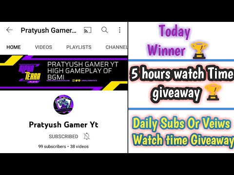 watch time kaise bhadaye how to increase watch time pratyush gamer congrats 5 hour watch time winner