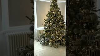 black and white Christmas tree