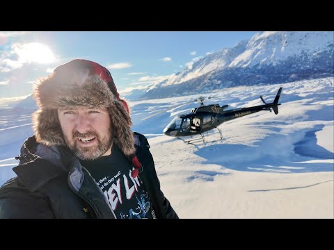 Helicopter Tour & Landing On Middle Of Massive ALASKA Glacier - Knik River Of Ice / Snowy Mountains