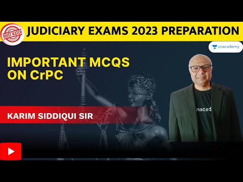 Important MCQs on CrPC | Judiciary Exams 2023 Preparation | Karim Siddiqui sir