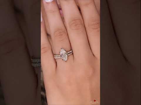 Marquise moissanite engagement ring