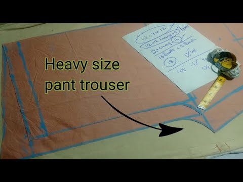 Heavy size pant trouser cutting easy way to stiching اسطرح سلم لک آے گی