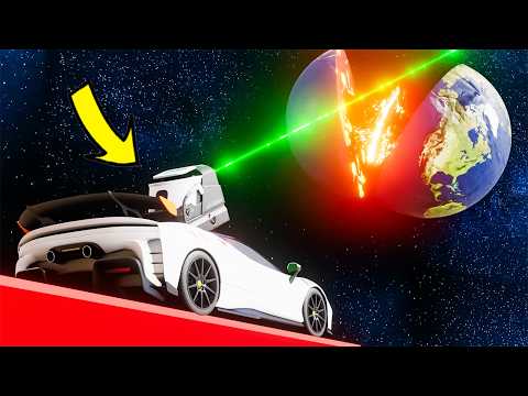 Cars cutting planets in GTA 5