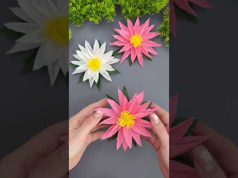 How to Make Crepe Paper Lotus 🪷 Crepe Paper Decoration Ideas