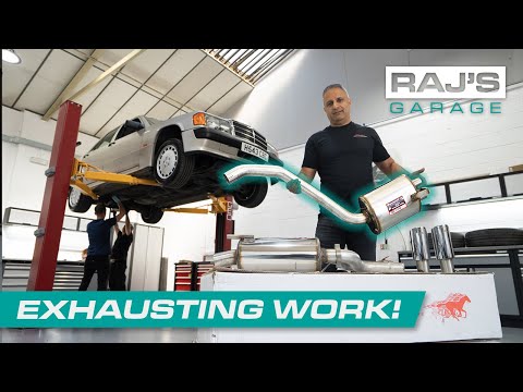 Mercedes 190E 2.5-16v Cosworth NEW Exhaust & Trying to Fix Engine Gremlins! Raj's Garage Ep50