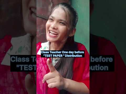 Class Teacher One day before  "Test Paper"  Distribution 😅 || Laugh with Honey | #relatable  #viral