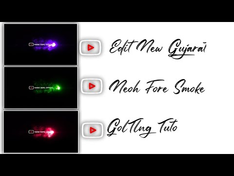 How to Make Neon Fire Smoke Logo Video || Status Video Kaise banaye || techni ||