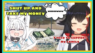 Okami Mio Show Her Cute Howl For Donation To Support Her Family | Planet Zoo [Hololive/Eng Sub]