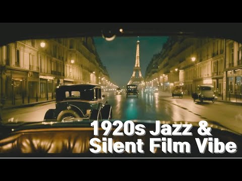 Slow Jazz & Silent Film Vibes🎵Vintage Car Drive🚗