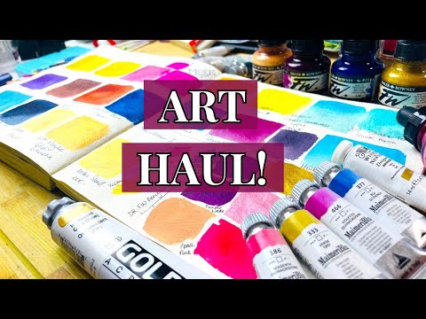 New Mixed media art supplies Haul - MaiMeri blu, neocolors, acrylics & more