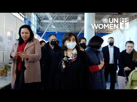 UN Women Chief visits Ukrainian women and girls in Moldova refugee center