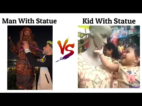 Man With Statue Vs Kids With Statue #viralmemes #memes