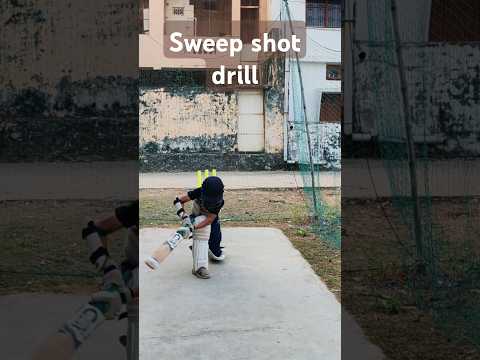 Sweep shot drills 🔥💯#cricketlover #cricket #viralshort