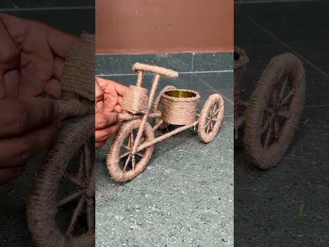 🚴 Decorative Cycle — Jute Craft | #short #youtubeshort #reel #viral #trending #diy #jutecraft