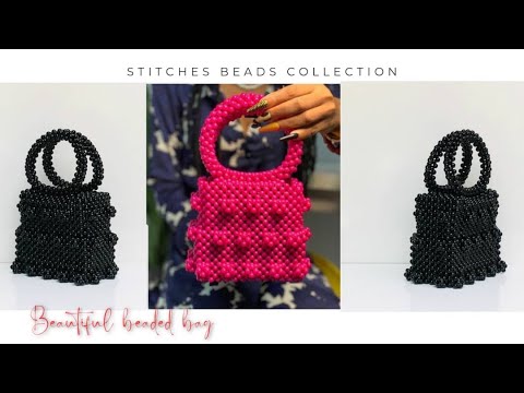 DETAILED way to make a UNIQUE designed handmade BEADED BAG//DIY Beaded Bag//DIY TUTORIAL