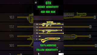 6GB Ram sensitivity 👿 8GB ram sensitivity 👿 free fire setting 🔥#shorts #freefire