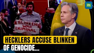 Blinken heckled during speech on Gaza ceasefire, accused of genocide | N18G