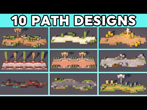 10 Must Know Minecraft Path Designs! (Tutorial)