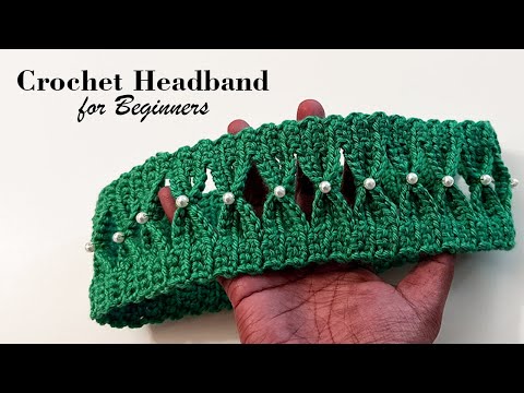 How to Crochet headband for beginners l l Crochet headband tutorial in Tamil