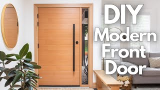 How To Frame And Install A Modern Exterior Entryway Door, Ultimate Curb Appeal  | DIY