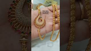 one gram gold beautiful peacock thali chain long #imitationjewellery #1gramgold #thalichain