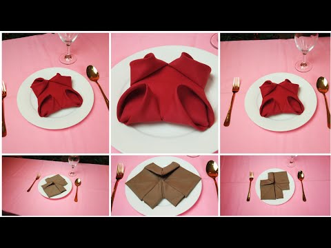 2 FOLD TABLE NAPKIN FOLDING