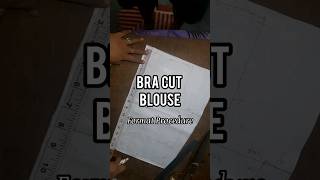 Bra Cut Blouse Format Cutting Procedure #tailoring #blouse #youtuber #blousecuttingtips #subscribe