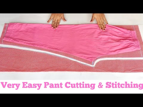 पैंट के उपर पैंट रख कर पैंट की Cutting and Stitching | Pant trouser cutting and stitching Beginners