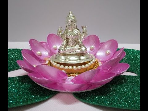 Diwali Special Lotus/ Kamal made with Plastic spoons for Laxmi Pujan |Art & Crochet Gallery |