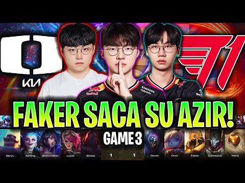 FAKER SACA SU AZIR EN LA PARTIDA DECISIVA! | T1 vs DK RESUMEN GAME 3 LCK CUP 2025