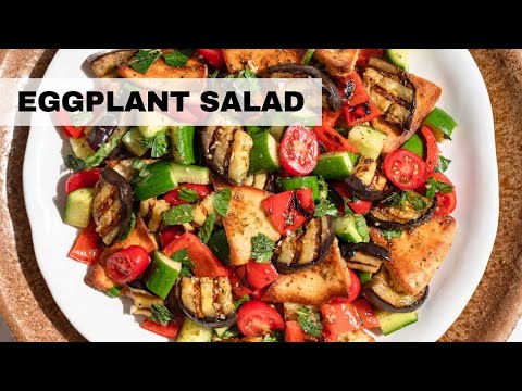 Eggplant Salad | Easy, Healthy Salad Recipe! (Eggplant Recipe)