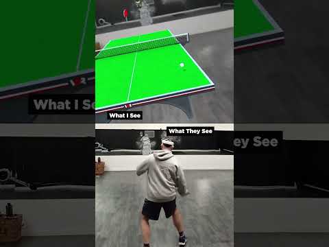 Playing Table Tennis in Mixed Reality on the Meta Quest 3. #tabletennis #mixedreality #metaquest3