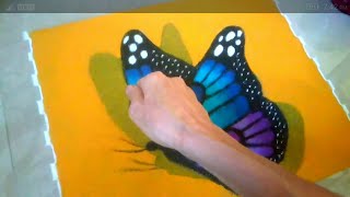 3d rangoli | Butterfly rangoli | Poster rangoli design | थ्रीडी रंगोली