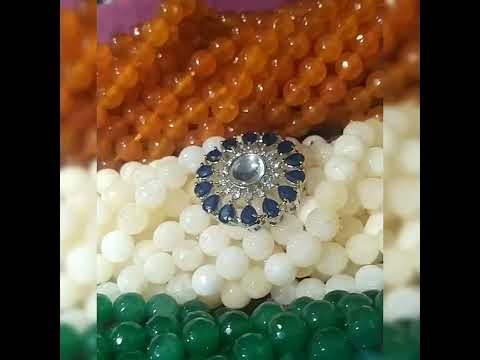 Tiranga Color Stone Beads | Indian Jewellery Making Beads | Wholesale Price Sucity Beads 9987810189