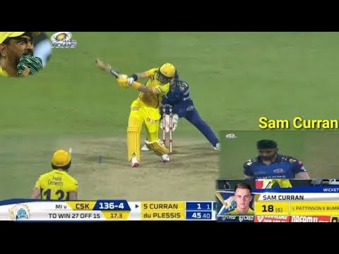 Sam Curran Hits 4 Sixes Bumrah IPL 2025 CSK vs Mi Video Highlights