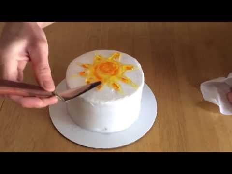 Cake Decorating With Piping Gel: Summer Sun