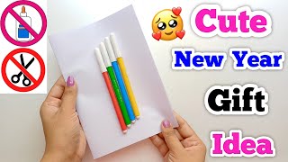 🥰 No Glue No Scissors 🥰 New Year Gift Making / happy new year gift / how to make new year card 2025