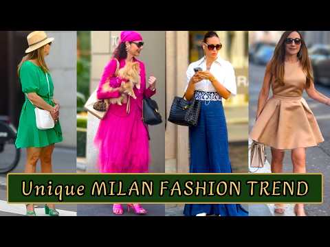 Unique Milan Fashion Trend. Italian Summer Street Style