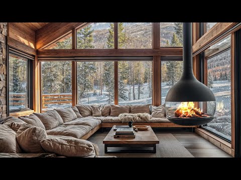 Snowfall and Crackling Fire Sounds: The Perfect Winter Escape for Relaxation ❄✨🔥