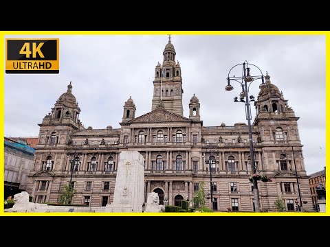 Glasgow City Centre 4K Walkthrough | Buchanan Street, George Square, Royal Concert Hall