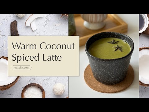 Warm Coconut Spiced Chai Matcha Latte | a cozy cup for fall