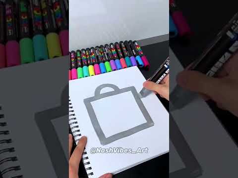 Drawing, But The Silver Marker is HUGE! Very Satisfying! (#Shorts)