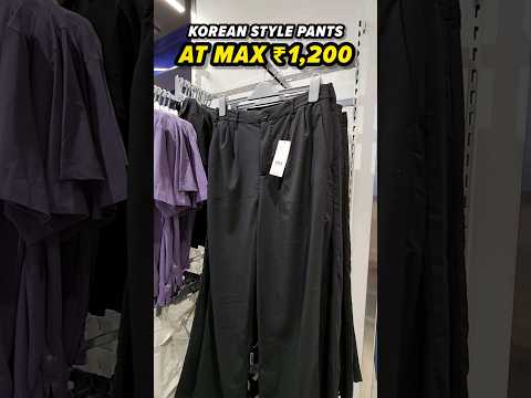 Korean Pants I Found At Max Just Under ₹1,200 😎 #koreanfashion #kpopfashion #shopping #shortsvideo