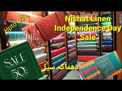 Nishat Linen 50% off Azadi Sale on Entire Stock - 10 August 2022 - Nishat Linen Sale 2022