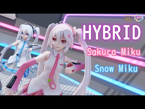 【MMD】HYBRID  桜ミク・雪ミク