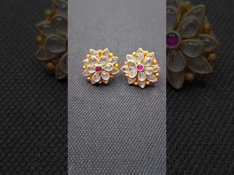 Diy kundan earrings 🌼 #earrings #diyearringsmaking #kundanjewellery #diyearrings #viral #craft #diy